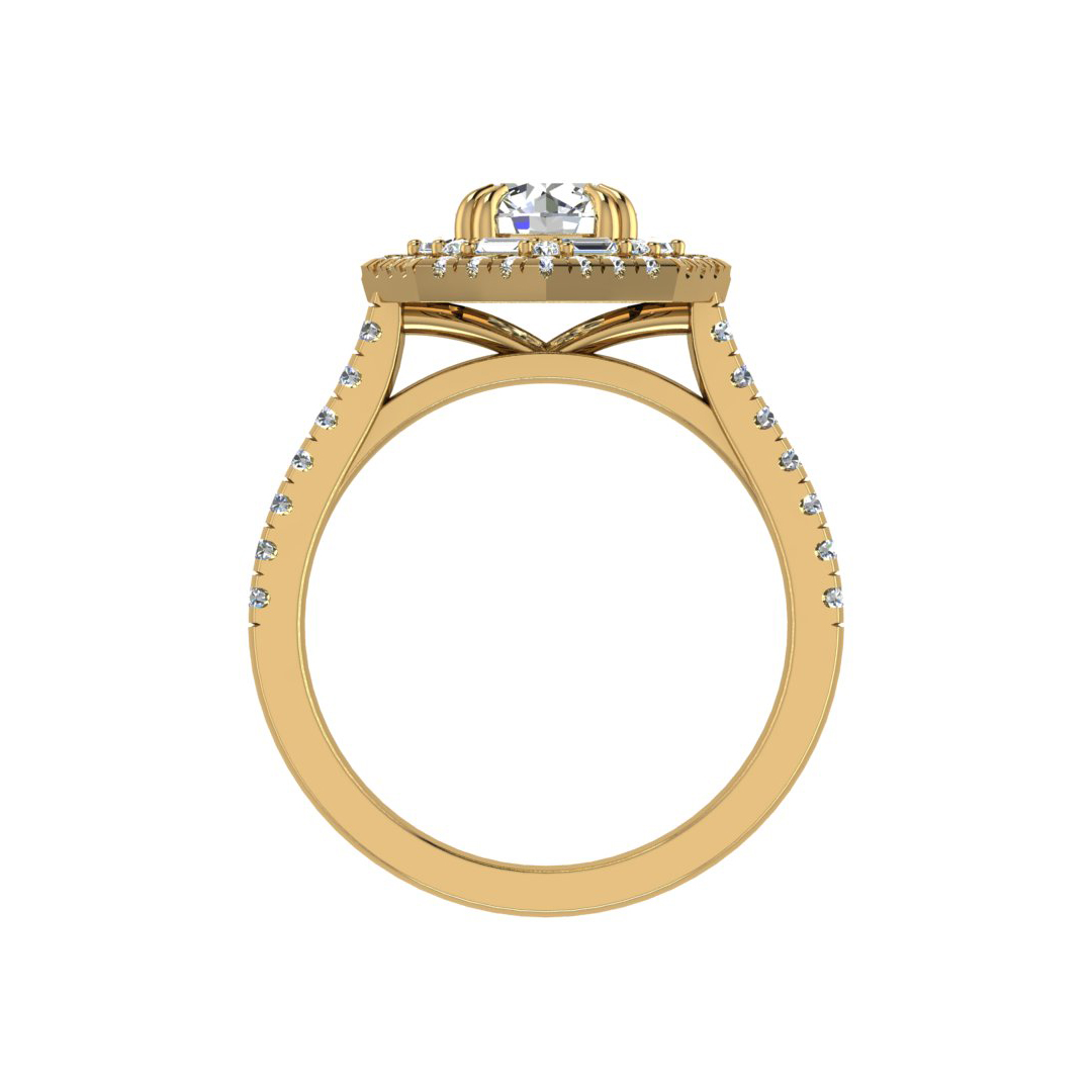 Eva Double Halo Engagement Ring